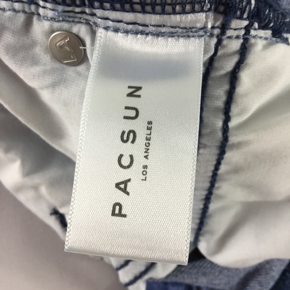 PACSUN Denim Jean Mini Skirt With Patches Size 27 - Picture 8 of 9